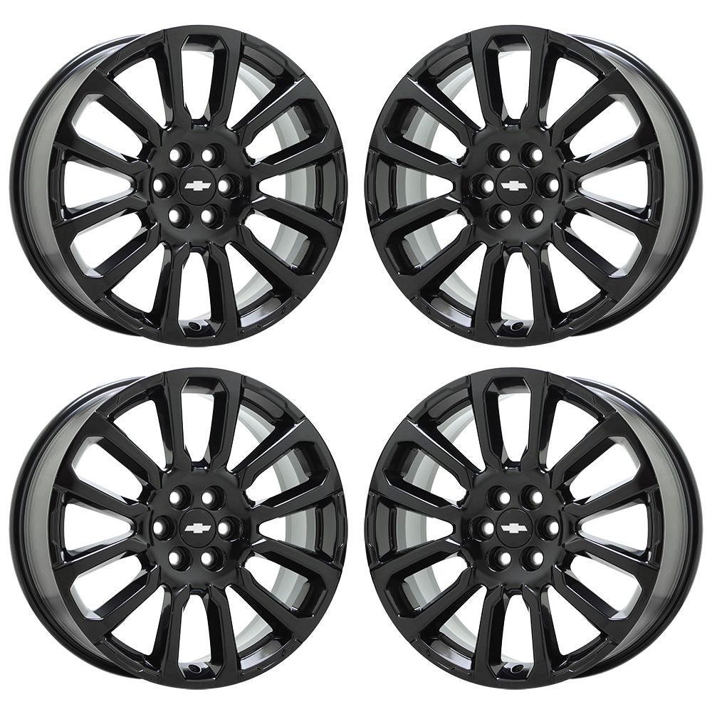 20" Chevrolet Traverse Blazer Gloss Black wheels rims OEM set 14003 EXCHANGE